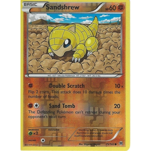 POKEMON XY BREAK THROUGH - SANDSHREW 75/162 REV HOLO