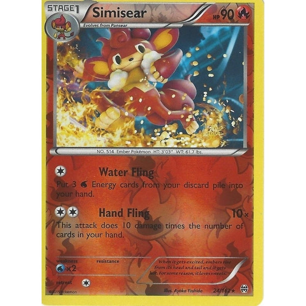 POKEMON XY BREAK THROUGH - SIMISEAR 24/162 REV HOLO