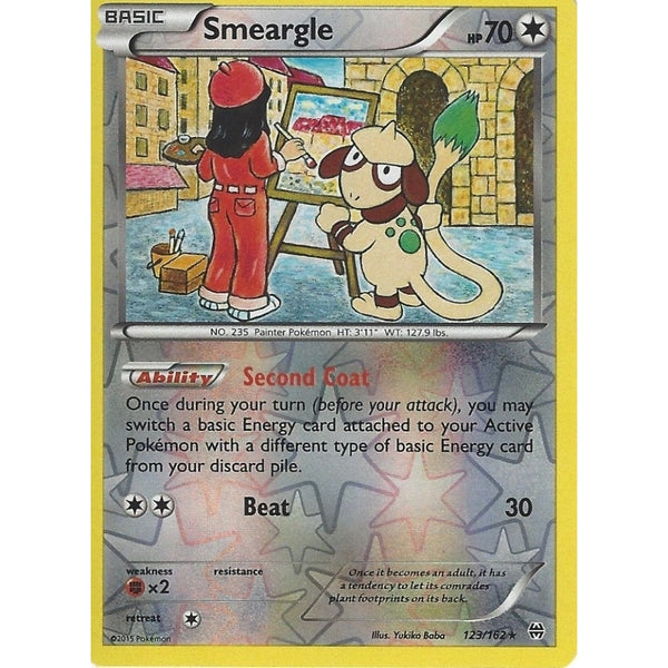 POKEMON XY BREAK THROUGH - SMEARGLE 123/162 REV HOLO