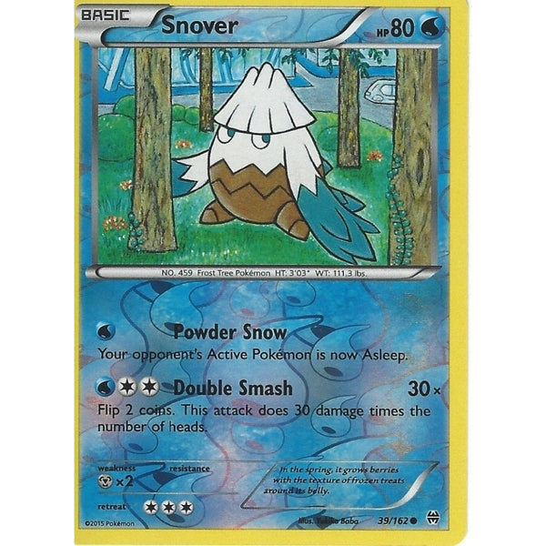 POKEMON XY BREAK THROUGH - SNOVER 39/162 REV HOLO