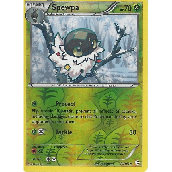 POKEMON XY BREAK THROUGH - SPEWPA 14/162 REV HOLO