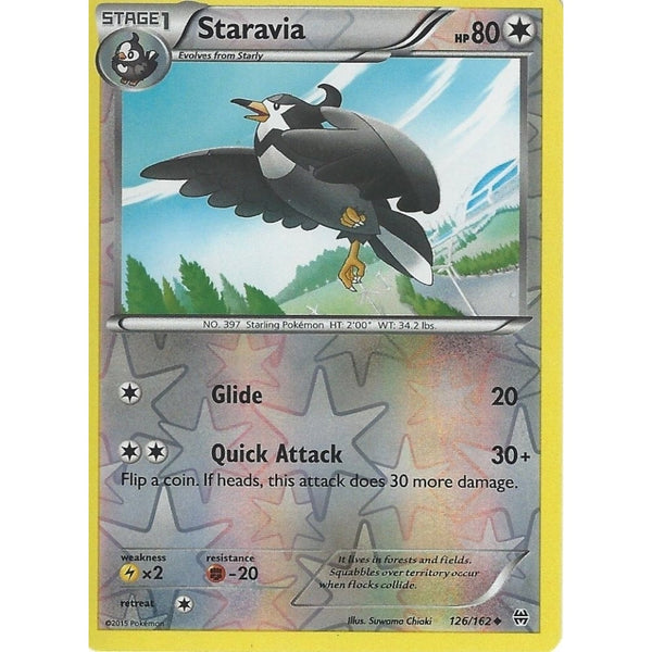 POKEMON XY BREAK THROUGH - STARAVIA 126/162 REV HOLO