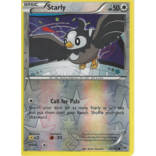 POKEMON XY BREAK THROUGH - STARLY 125/162 REV HOLO