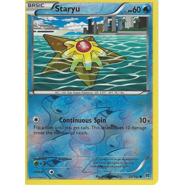 POKEMON XY BREAK THROUGH - STARYU 29/162 REV HOLO