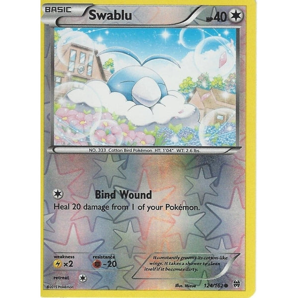 POKEMON XY BREAK THROUGH - SWABLU 124/162 REV HOLO