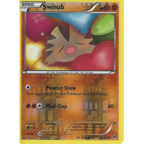 POKEMON XY BREAK THROUGH - SWINUB 80/162 REV HOLO