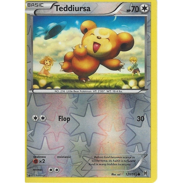 POKEMON XY BREAK THROUGH - TEDDIURSA 121/162 REV HOLO