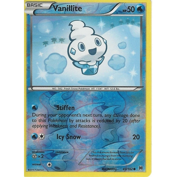 POKEMON XY BREAK THROUGH - VANILLITE 43/162 REV HOLO