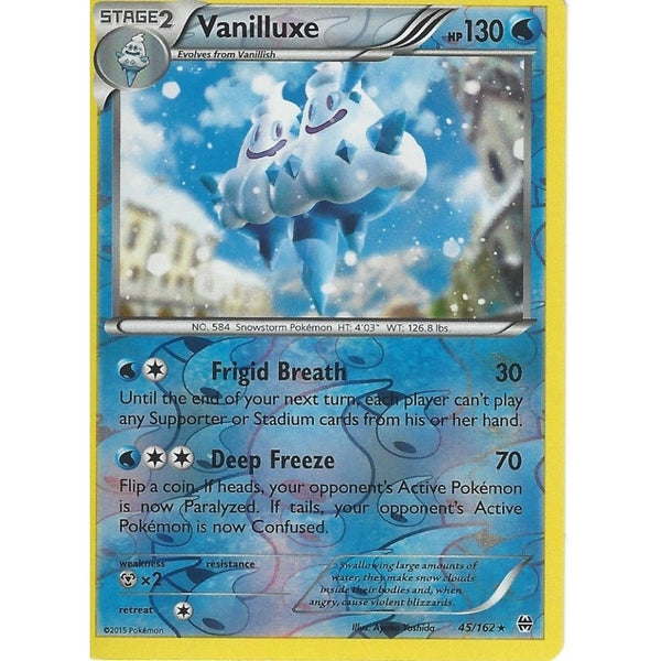 POKEMON XY BREAK THROUGH - VANILLUXE 45/162 REV HOLO
