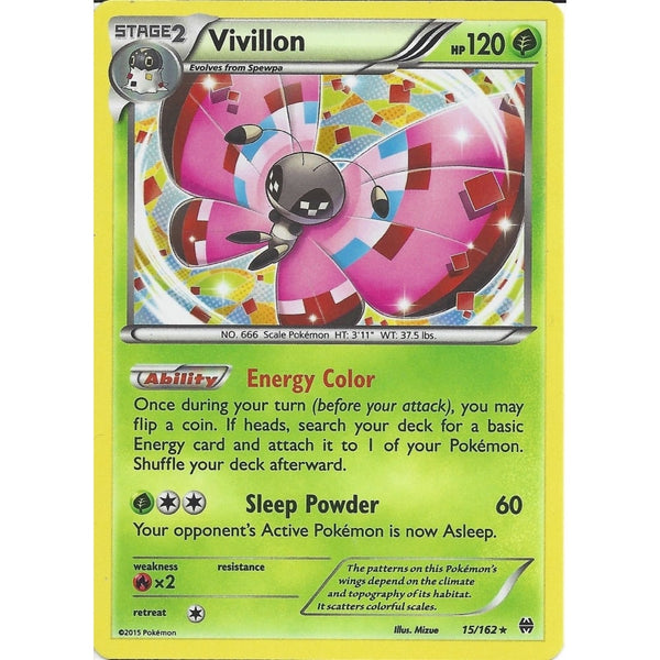 Pokemon XY BREAK THROUGH - VIVILLON 15/162 HOLO