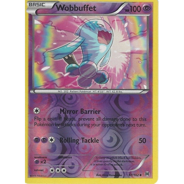 POKEMON XY BREAK THROUGH - WOBBUFFET 67/162 REV HOLO