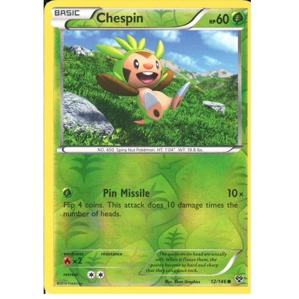 POKEMON XY - CHESPIN 12/146 REV HOLO