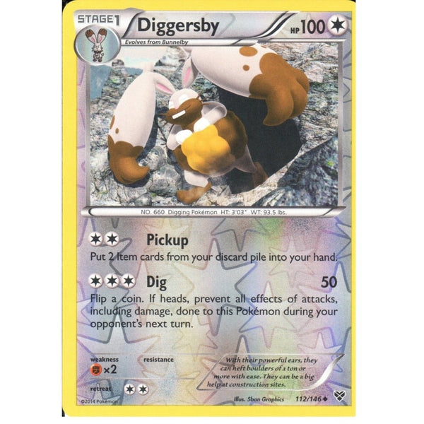 POKEMON XY - DIGGERSBY 112/146 REV HOLO