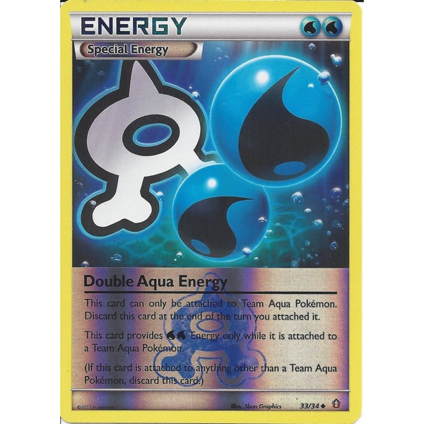 Pokemon - XY DOUBLE CRISIS - DOUBLE AQUA ENERGY 33/34 REV HOLO