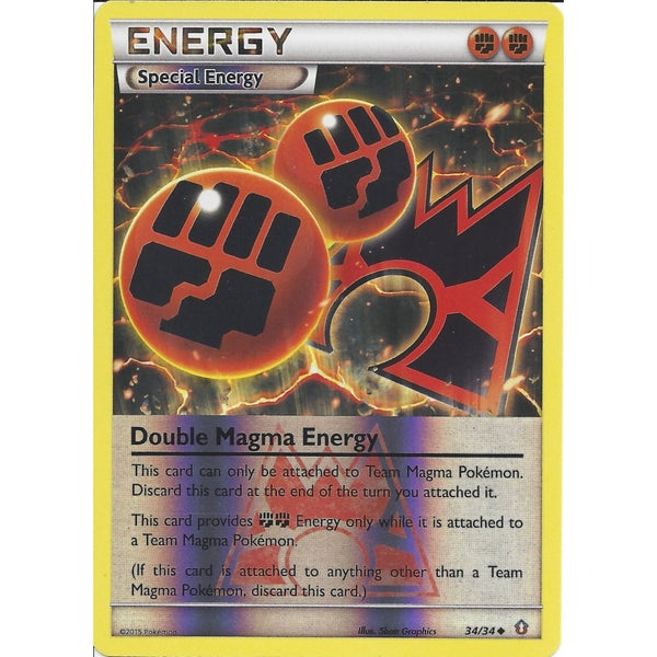 Pokemon - XY DOUBLE CRISIS - DOUBLE MAGMA ENERGY 34/34 REV HOLO