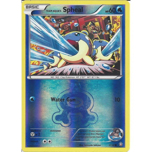 Pokemon XY DOUBLE CRISIS - TEAM AQUA'S SPHEAL 3/34 REV HOLO