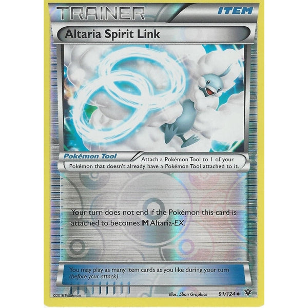 POKEMON XY FATES COLLIDE - ALTARIA SPIRIT LINK 91/124 REVERSE HOLO