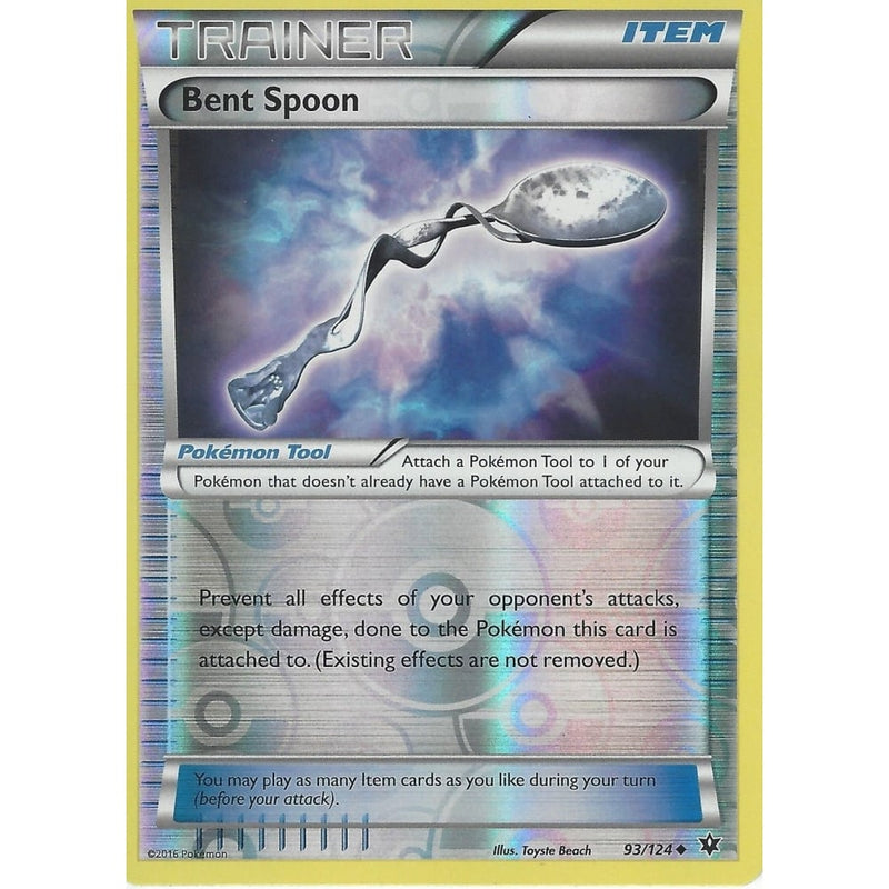 POKEMON XY FATES COLLIDE - BENT SPOON 93/124 REVERSE HOLO - Recaptured LTD