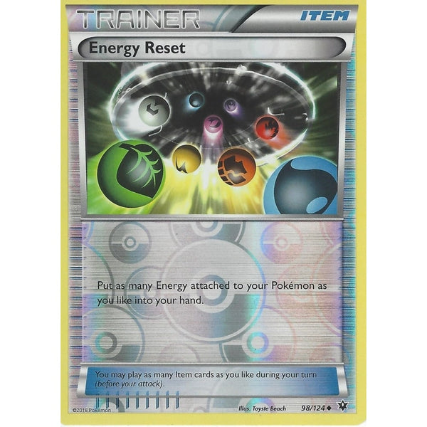 POKEMON XY FATES COLLIDE - ENERGY RESET 98/124 REVERSE HOLO