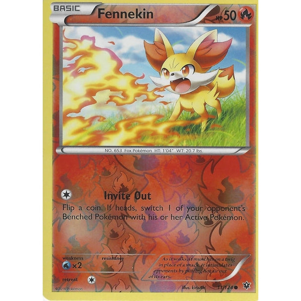 POKEMON XY FATES COLLIDE - FENNEKIN - 11/124 REVERSE HOLO