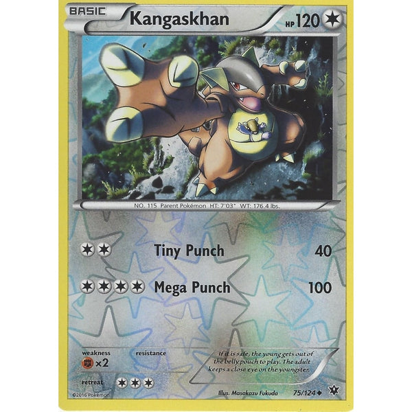 POKEMON XY FATES COLLIDE - KANGASKHAN - 75/124 REVERSE HOLO