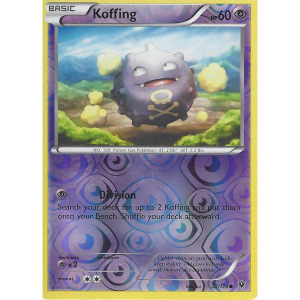 POKEMON XY FATES COLLIDE - KOFFING - 27/124 REVERSE HOLO