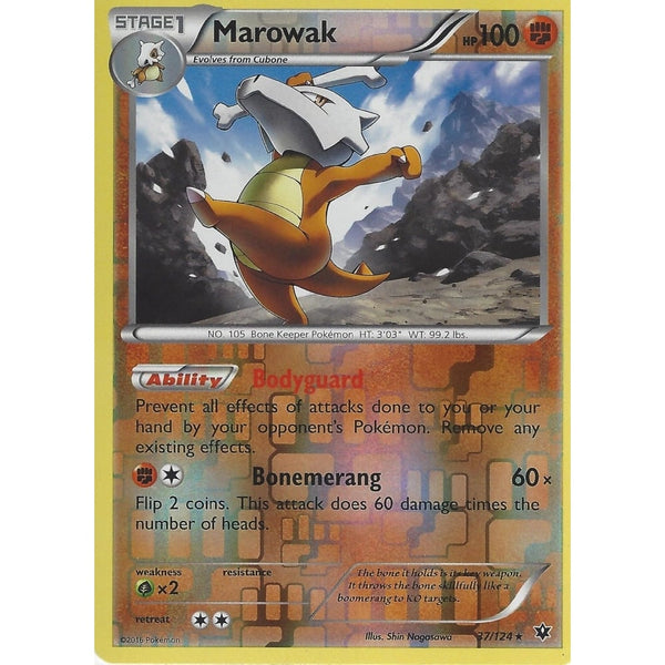 POKEMON XY FATES COLLIDE - MAROWAK - 37/124 REVERSE HOLO