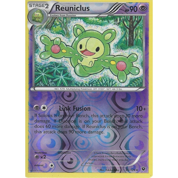 POKEMON XY FATES COLLIDE - REUNICLUS - 35/124 REVERSE HOLO