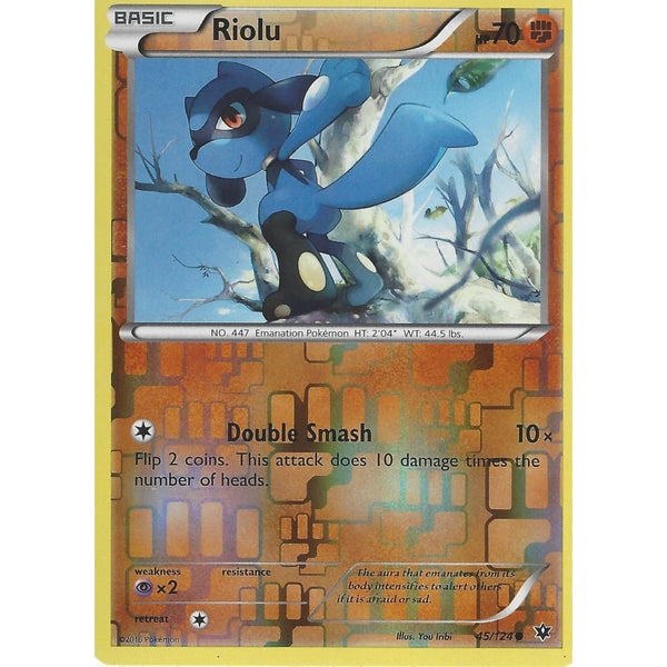 POKEMON XY FATES COLLIDE - RIOLU - 45/124 REVERSE HOLO