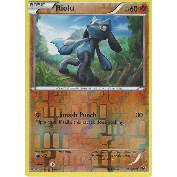 POKEMON XY FATES COLLIDE - RIOLU - 46/124 REVERSE HOLO