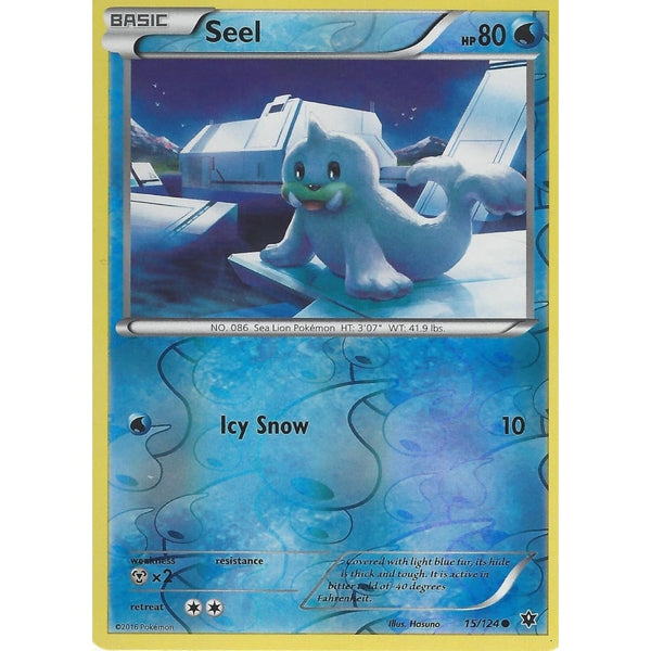 POKEMON XY FATES COLLIDE - SEEL - 15/124 REVERSE HOLO