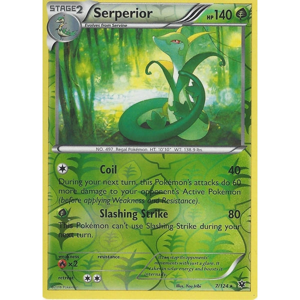 POKEMON XY FATES COLLIDE - SERPERIOR - 7/124 REVERSE HOLO