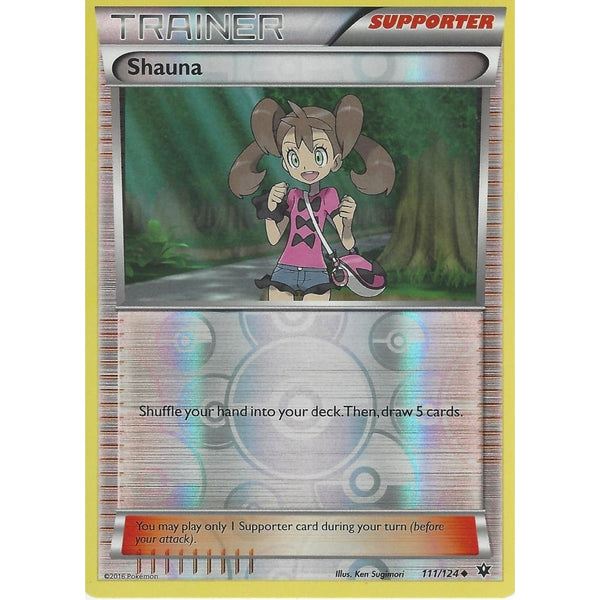 POKEMON XY FATES COLLIDE - SHAUNA 111/124 REVERSE HOLO