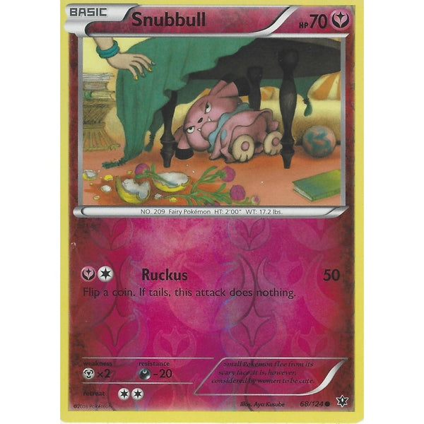 POKEMON XY FATES COLLIDE - SNUBBULL 68/124 REVERSE HOLO