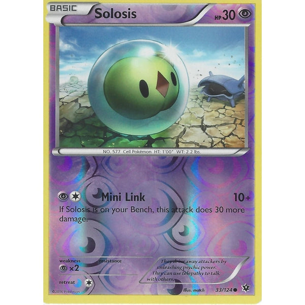 POKEMON XY FATES COLLIDE - SOLOSIS 33/124 REVERSE HOLO