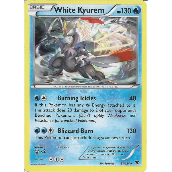 Pokemon XY FATES COLLIDE - WHITE KYUREM 21/124  HOLO