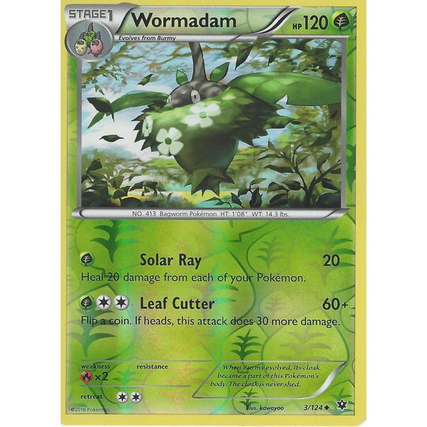 POKEMON XY FATES COLLIDE - WORMADAM 3/124 REVERSE HOLO