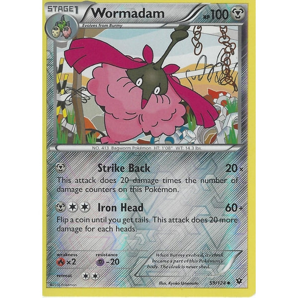 POKEMON XY FATES COLLIDE - WORMADAM 59/124 REVERSE HOLO
