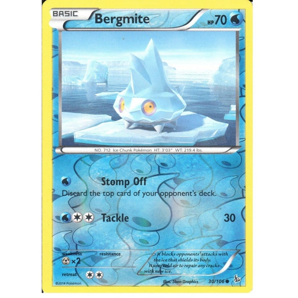 POKEMON XY FLASHFIRE - BERGMITE 30/106 REV HOLO