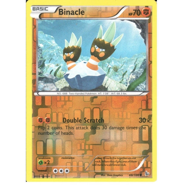 POKEMON XY FLASHFIRE - BINACLE 48/106 REV HOLO