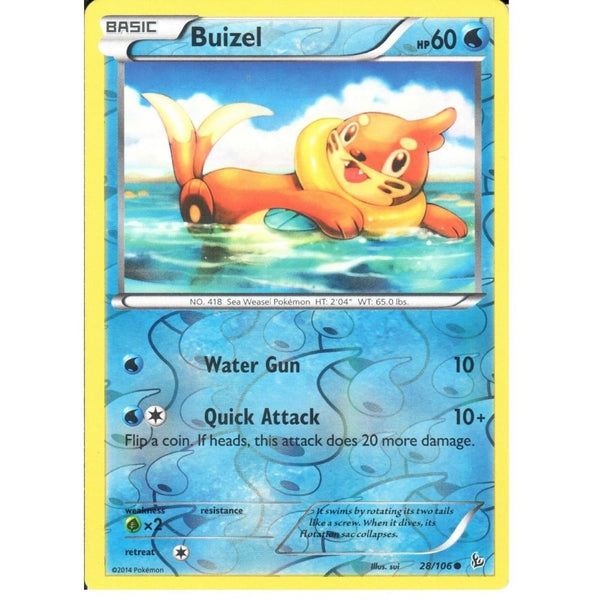 POKEMON XY FLASHFIRE - BUIZEL 28/106 REV HOLO
