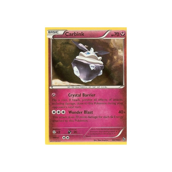 POKEMON XY FLASHFIRE - CARBINK 68/106 HOLO