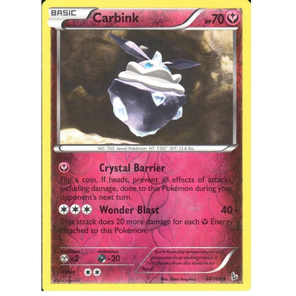 POKEMON XY FLASHFIRE - CARBINK 68/106 REV HOLO