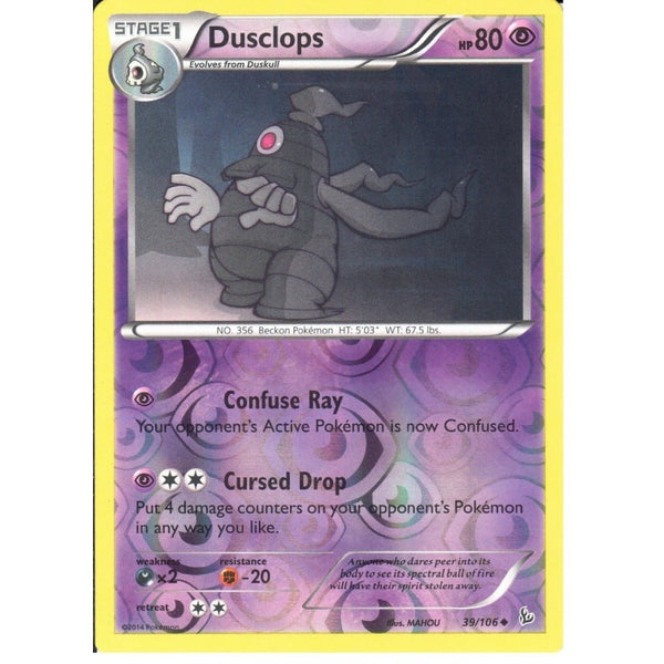 POKEMON XY FLASHFIRE - DUSCLOPS 39/106 REV HOLO