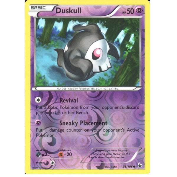 POKEMON XY FLASHFIRE - DUSKULL 38/106 REV HOLO