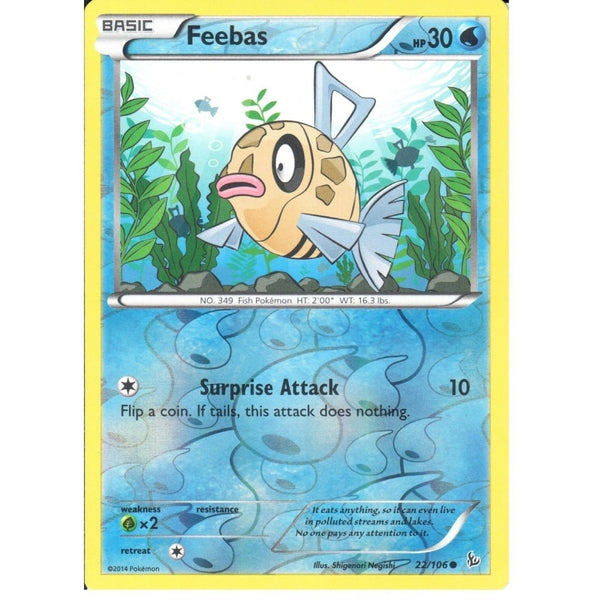 POKEMON XY FLASHFIRE - FEEBAS 22/106 REV HOLO