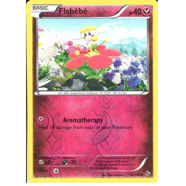 POKEMON XY FLASHFIRE - FLABEBE 62/106 REV HOLO