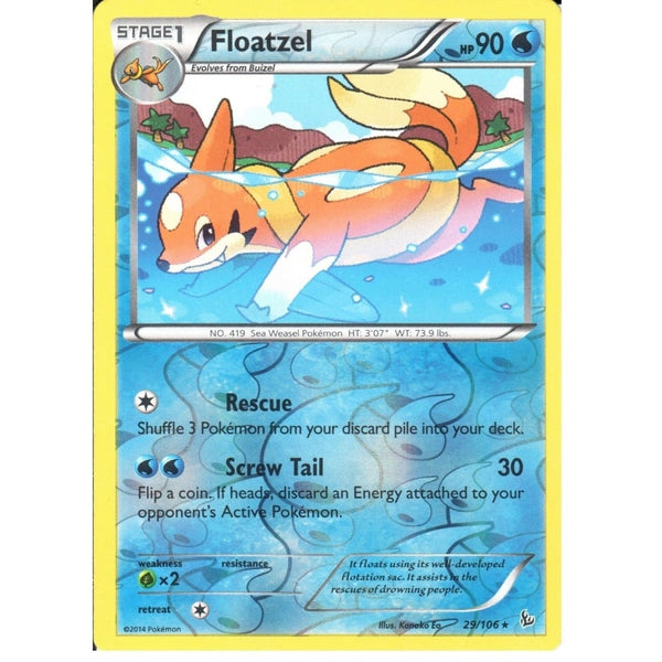 POKEMON XY FLASHFIRE - FLOATZEL 29/106 REV HOLO