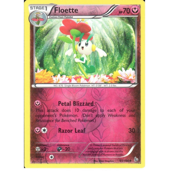 POKEMON XY FLASHFIRE - FLOETTE 65/106 REV HOLO
