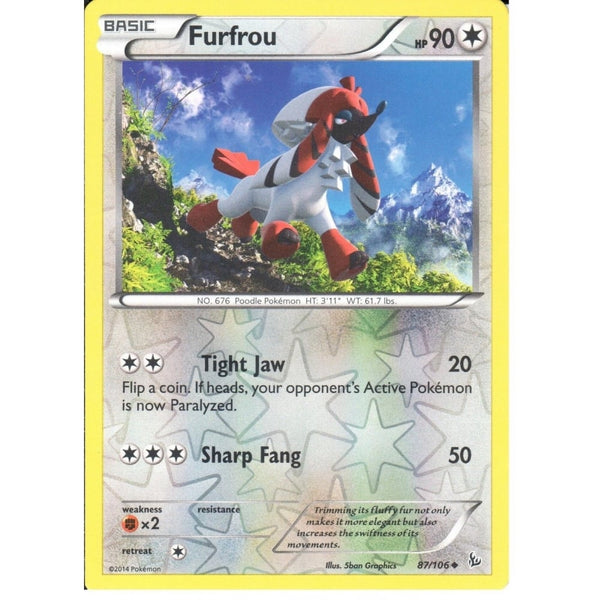 POKEMON XY FLASHFIRE - FURFROU 87/106 REV HOLO